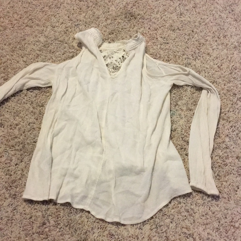 Cream lace top
